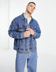 Tommy Jeans oversized denim jacket mid wash