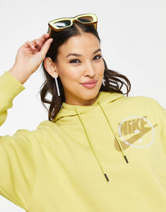 Nike utility hoodie dress celery green