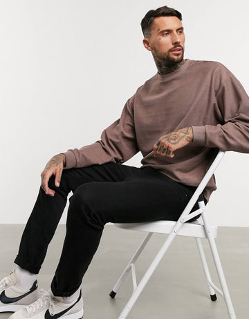 Bluzë Organic oversized - in Taupe