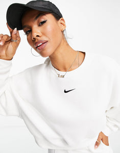 Nike mini swoosh sweatshirt white