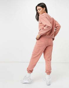 Tracksuit oversized acid wash terracotta