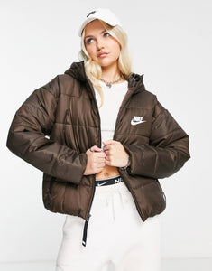 Nike classic padded jacket brown