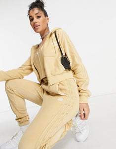 Tracksuit adidas Originals velour in beige