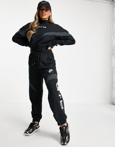 Nike Air fleece tracksuit black