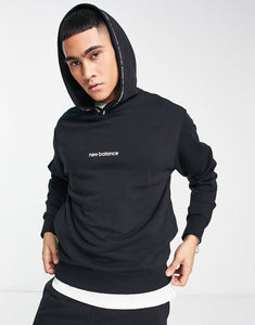 New Balance linear logo hoodie black