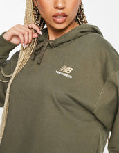 Load image into Gallery viewer, New Balance unisex crop hoodie green
