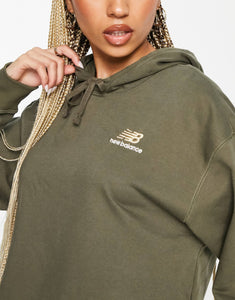 New Balance unisex crop hoodie green