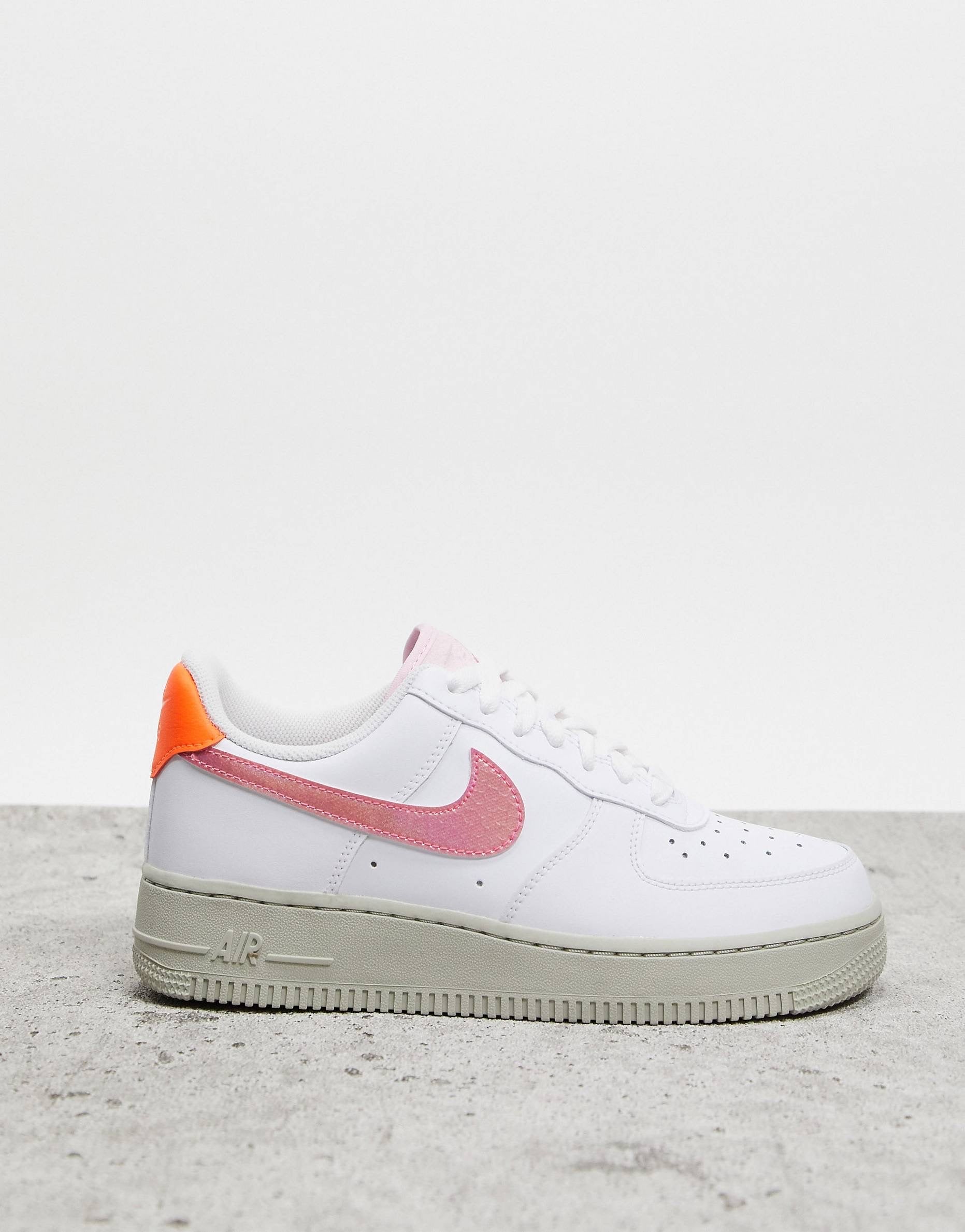 Nike Air Force 1 - 07 White Pink, Orange