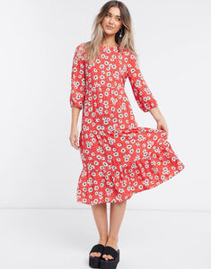 Fustan New Look Red Floral