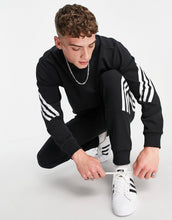 Load image into Gallery viewer, adidas three stripes black