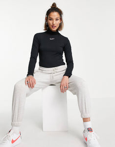 Nike Swoosh black mock roll neck