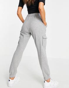 Nike swoosh drawstring joggers grey