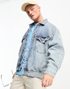 Tommy Jeans Aiden oversized denim jacket mid wash