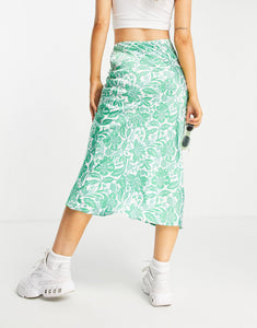 Paisley midi bias skirt