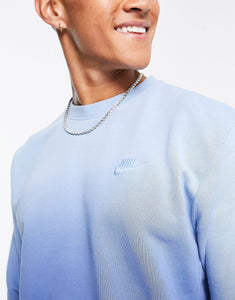 Nike french terry sweat blue ombre effect