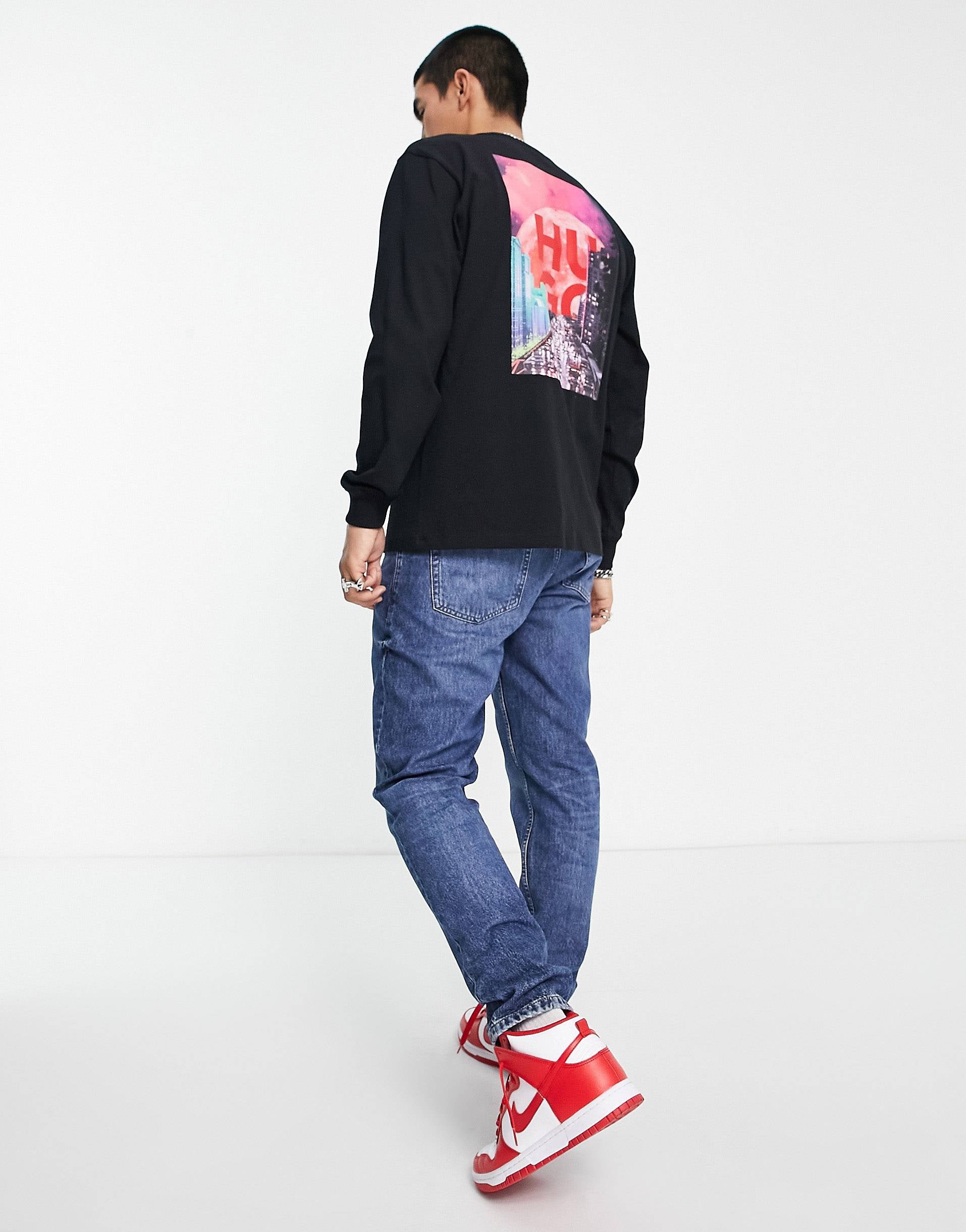 HUGO Doonshine black back print
