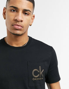 Calvin Klein gold outline black