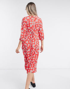 Fustan New Look Red Floral