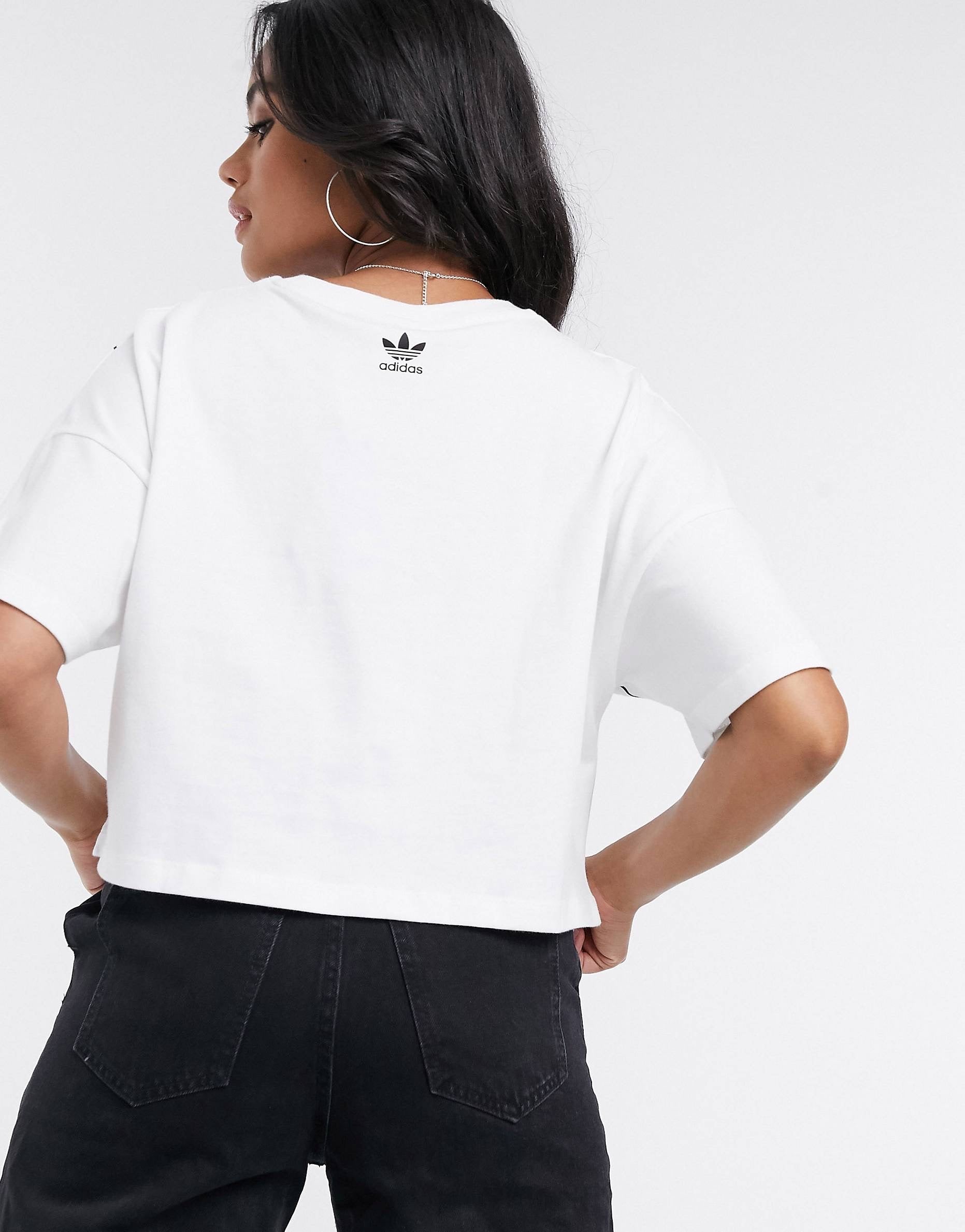 Maicë adidas Originals large trefoil - White