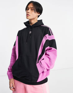 adidas Originals Rekive central hoodie black pink