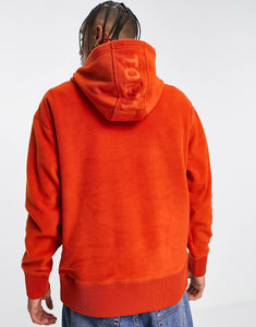 Tommy Jeans polar fleece hoodie orange