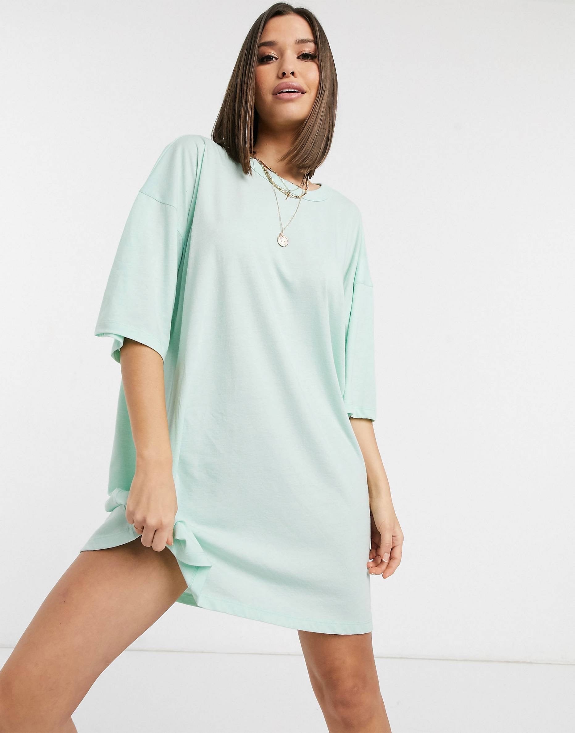 Fustan oversized - in green