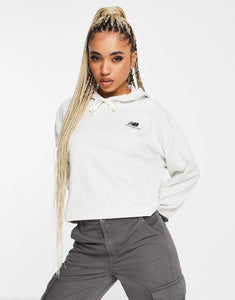 New Balance unisex crop hoodie grey