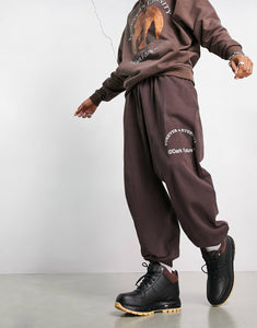 Dark Future co-ord with slogan brown