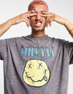 Nirvana oversized washed grey