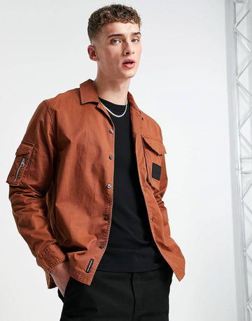 Calvin Klein Jeans overshirt brown