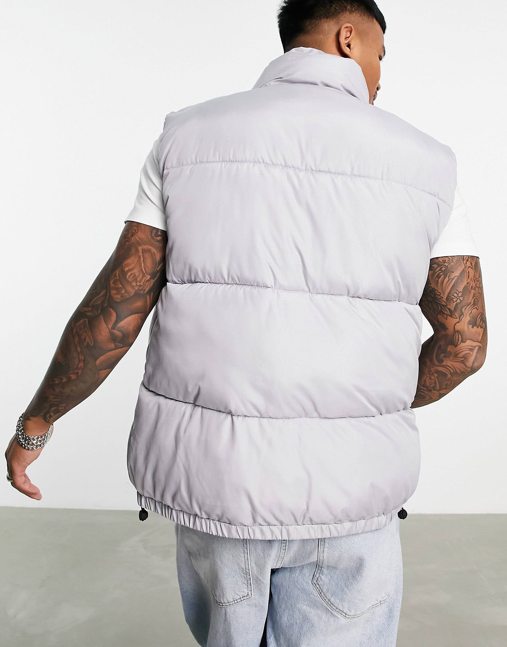 Topman puffer gilet pale blue