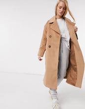 Load image into Gallery viewer, Y.A.S wool longline coat camel