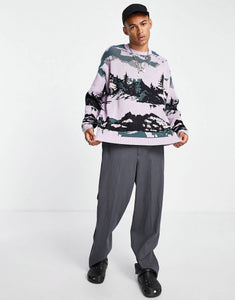 Jumper landscape jacquard