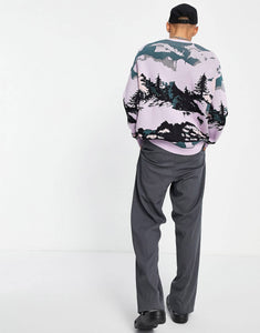 Jumper landscape jacquard