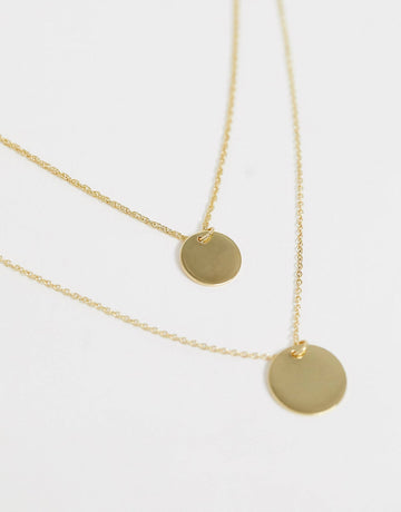 Shashi Double Disc Necklace