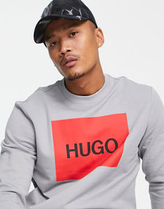 Hugo Duragol sweatshirt red logo in grey