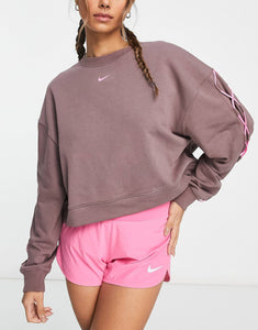 Nike One novelty dri fit sweatshirt plum