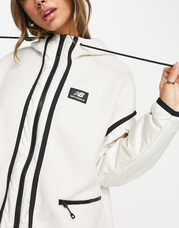 New Balance All Terrain sherpa jacket white