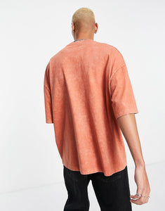 Oversized  t-shirt washed orange