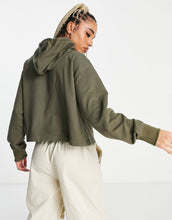 Load image into Gallery viewer, New Balance unisex crop hoodie green