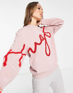 HUGO Diraffe sweatshirt pink