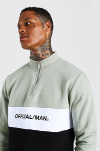 Official Colour Block Half Zip Tracksuit