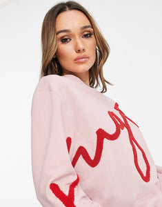 HUGO Diraffe sweatshirt pink