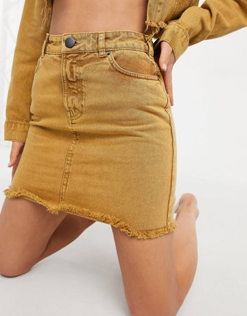 Fund Denim pelmet - Brown wash