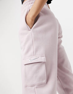 Nike Swoosh fleece joggers light pink