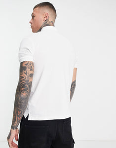 HUGO Dereso232 slim fit polo shirt white