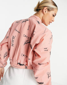 adidas originals R.Y.V track top pink