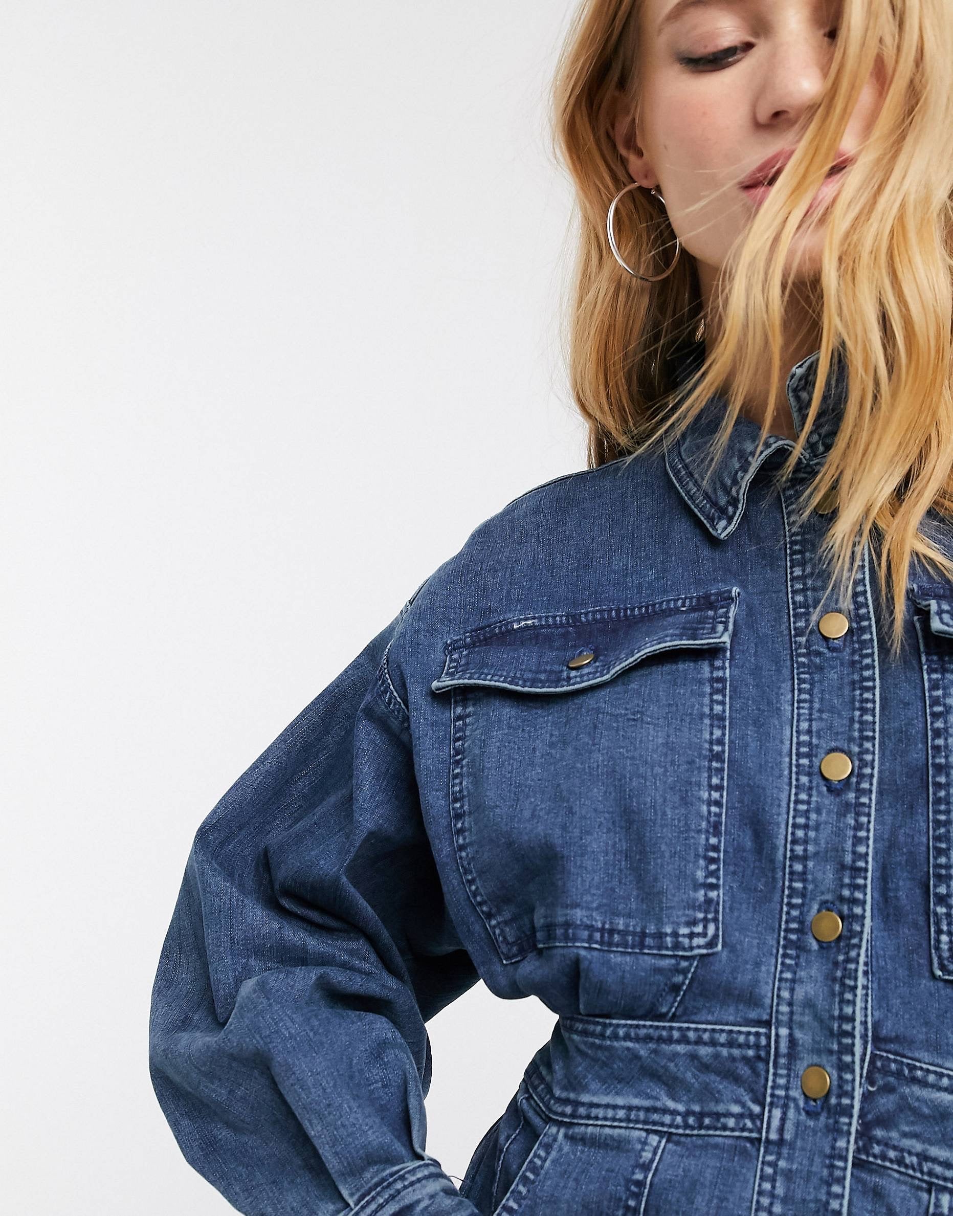 Fustan DENIM - in blue