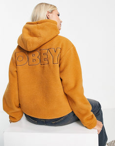 Obey asher fleece hoodie brown sugar