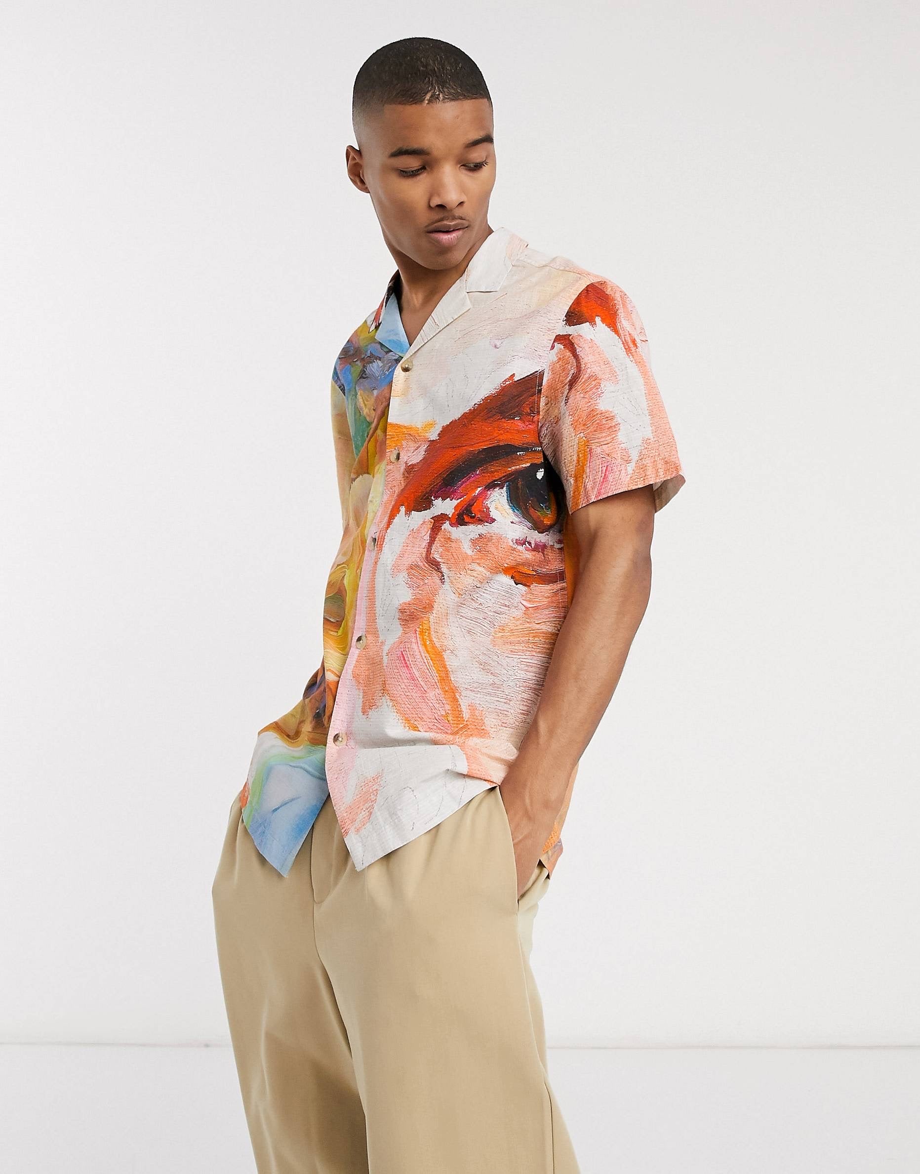 Këmish regular fit - watercolour Face